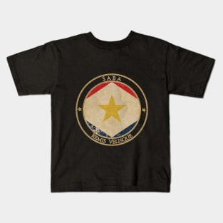Vintage Saba USA North America United States Flag Kids T-Shirt